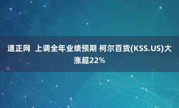 道正网  上调全年业绩预期 柯尔百货(KSS.US)大涨超22%