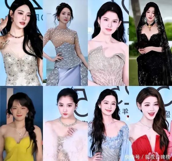 长富配资 马伊琍造型又翻车了，穿抹胸条纹拖地长裙显老态，被嘲像斑马